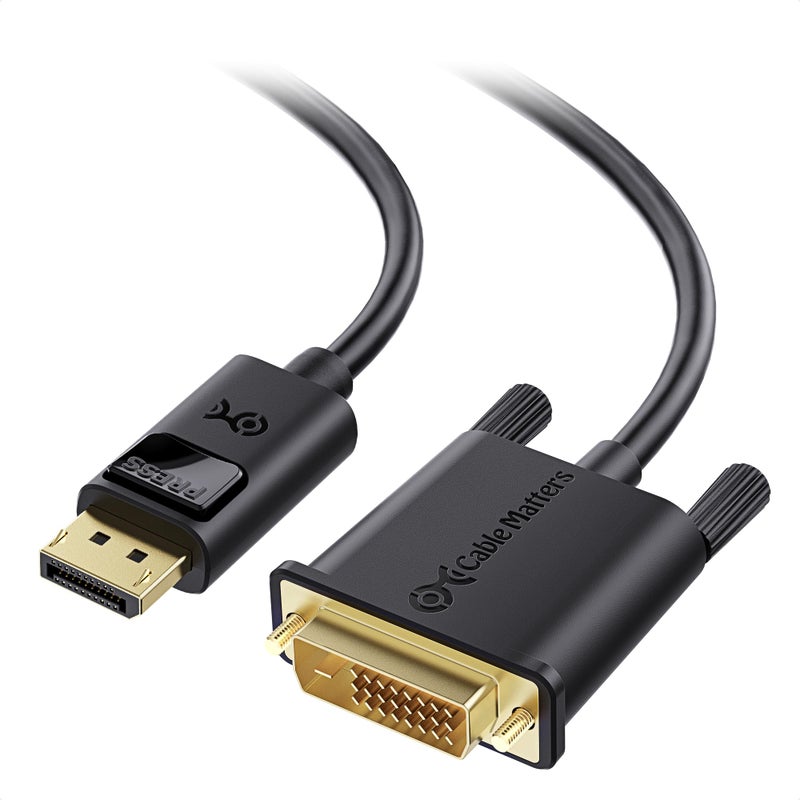 Cable Matters DisplayPort to DVI Cable (DP to DVI Cable) 3 Feet - Image 1